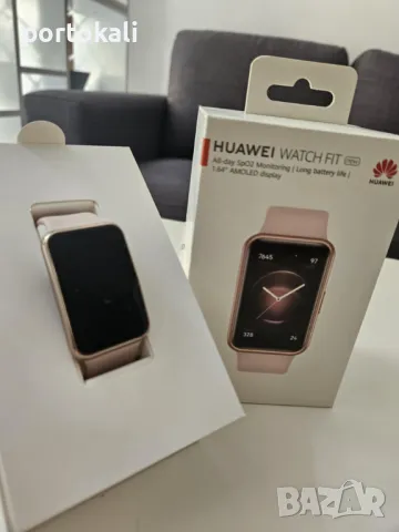 Huawei Watch Fit смарт часовник Smartwatch розов пълен комплект супер състояние