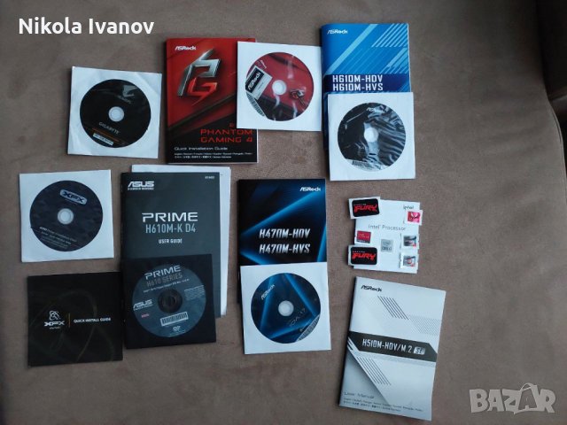 Дискове и упътвания от дънни платки/видеокарти disk manual from motherboard H610M B550M H470M H610M →
		Обява 42526566