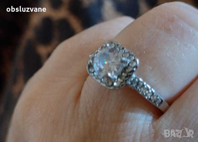 Пръстен в бяло злато и мойзанит 💥