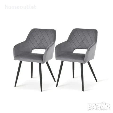 Трапезни столове с интересен дизайн, к-т от 2 бр OFCASA G-UDC9057DGY