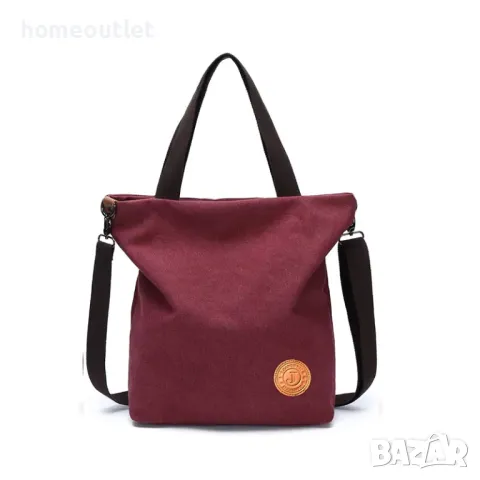 ПРОМОЦИЯ Дамска текстилна чанта във вишнево червено
