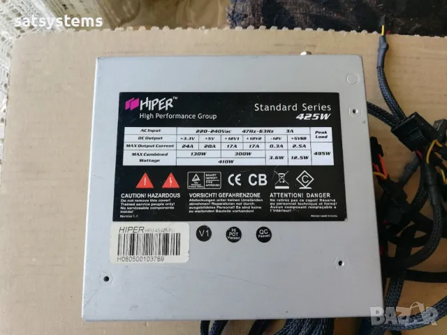 Компютърно захранване 425W HIPER HPU-4S425-PU 120mm FAN