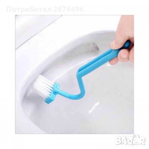 3355 Извита Мини четка за лесно почистване под ръба на тоалетната чиния