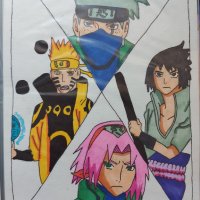 Рисунка аниме Наруто Naruto anime, снимка 1 - Картини - 41842471