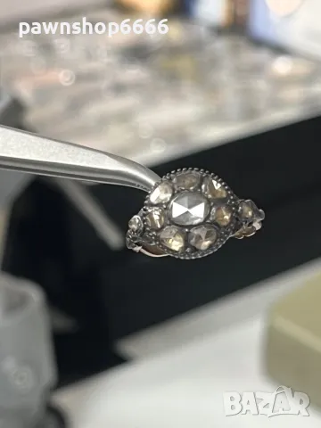 Античен викториански диамантен пръстен (1880 г.)