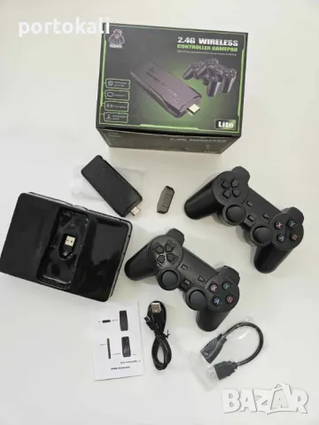 +Гаранция! TV игра игри конзола безжични джойстици, 10000 игри и HDMI/4К качество / 64GB памет