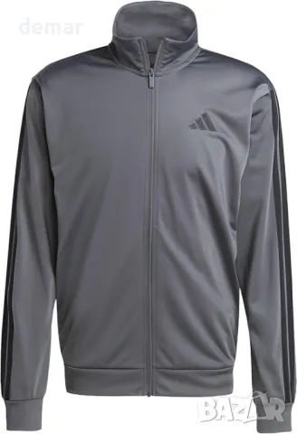 Adidas Мъжки суитшърт с 3 ивици, XL, сив