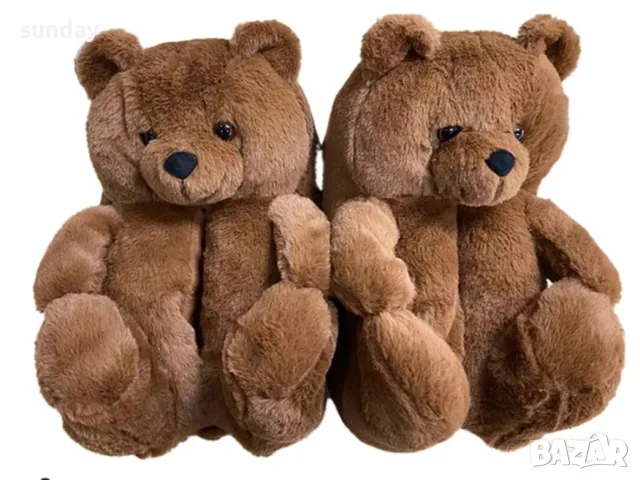 Налични пухкави пантофи мечета