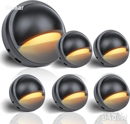 HIBOITEC LED палубни светлини за ниско напрежение с трансформатор,димируеми,2,5W 6 бр. 18 LED, IP67