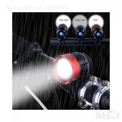 1869  Led фенер за колело и фенер за челник XM-L Т6 1200 lm