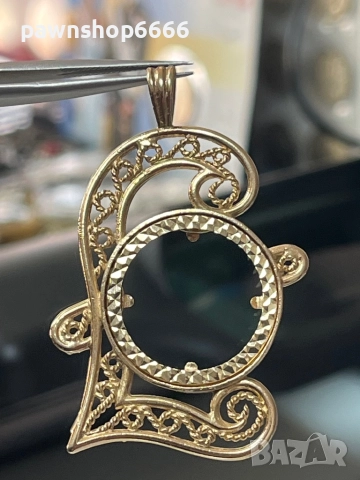 Златен обков 9 карата за монети с диаметър 22мм АНГЛИЯ