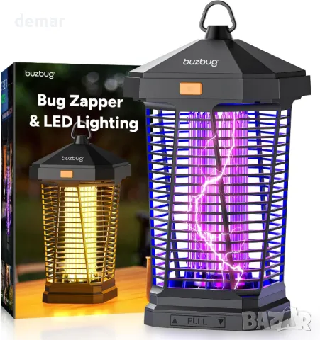 Buzbug 2 в 1 LED унищожител на насекоми 3800V, MA-20