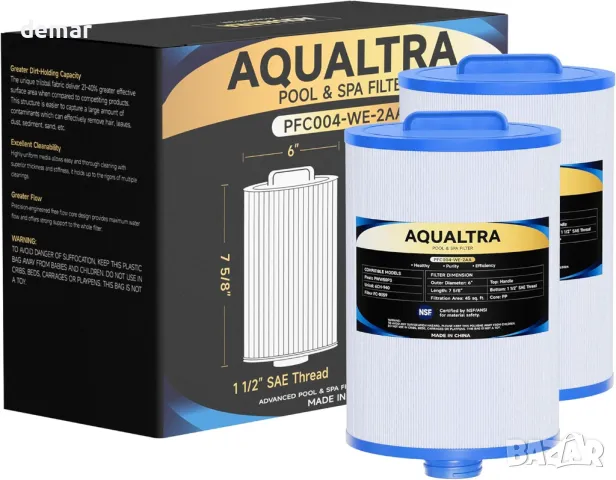 AQUALTRA СПА филтър, съвместим с PWW50P3, 6CH-940, FC-0359,Waterways 817-0050, 378902, 25252, 2 броя