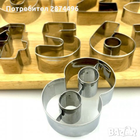 3072 Метални форми за сладки Цифри от 0 до 9