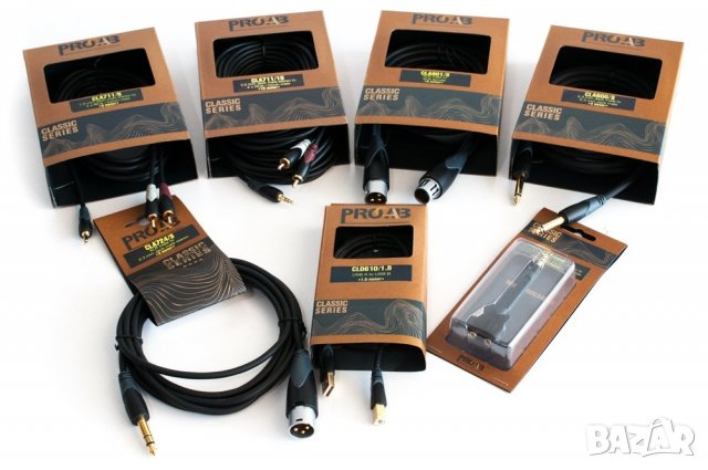 Професионален аудио кабел Procab Белгия - RCA/XLR/6.3мм/3.5мм/USB
