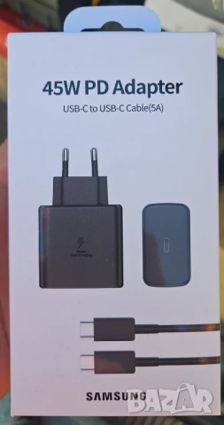 Зарядно Super Fast Charging 45W (черно) за Samsung + кабел tape-C →
		Обява 43834073