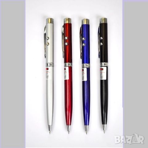 Химикалка с LED фенерче и лазер 3 в 1