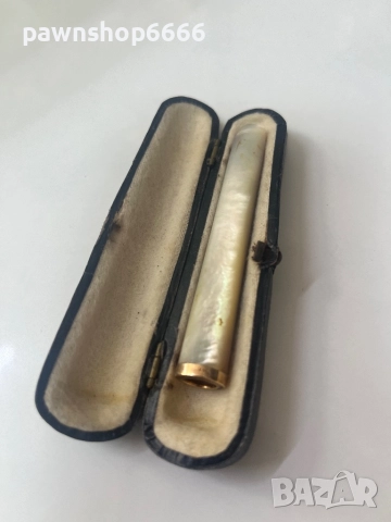 Старо седефено колие с златен пръстен 14 карата