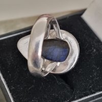Сребърен пръстен 925 проба с лабрадорит, снимка 5 - Пръстени - 41832485