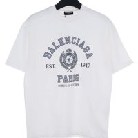 Мъжка бяла тениска Balenciaga  код Br21-S, снимка 1 - Тениски - 42467276