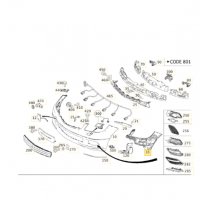 A2048850865,основа дясна предна броня MERCEDES W204 2007-2011, снимка 1 - Части - 39266449