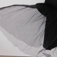 Черна рокля с тюл на точки, снимка 10 - Рокли - 42574758