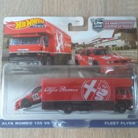 Alfa romeo 155 v6 ti + fleet flyer hot wheels, снимка 1 - Коли, камиони, мотори, писти - 42663601