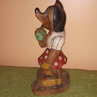 Много стара дървена фигура на Мини Маус от 30-те години на миналия век, снимка 8 - Антикварни и старинни предмети - 34224756