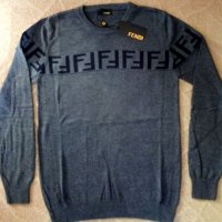 Fendi мъжки пуловер сив размер S, M и L нов с етикет, снимка 2 - Пуловери - 38748873