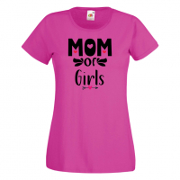 Дамска тениска Mom Of Girls,Празник на Майката,Подарък,Изненада,Рожден Ден, снимка 6 - Тениски - 36297123