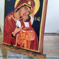 Икона на св. Богородица с Младенеца, снимка 4 - Икони - 41665056