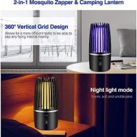 Нова Акумулаторна електрическа Лампа за убиване на комари мухи 2000mAh, снимка 4 - Други стоки за дома - 41921095