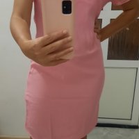 Орг.розова рокля М размер!, снимка 2 - Рокли - 41489234