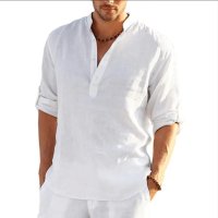 Мъжки ленени ризи. , снимка 1 - Ризи - 41575333