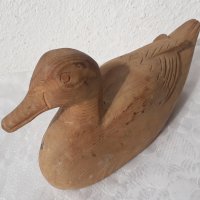Стара дървена патка, птица, дърворезба, снимка 6 - Антикварни и старинни предмети - 34514195