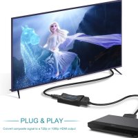 SCART към HDMI адаптер,преобразува аналогов Scart вход към HDMI 720P/1080P (60Hz),изход за HDTV/PS, снимка 2 - Плейъри, домашно кино, прожектори - 40261557