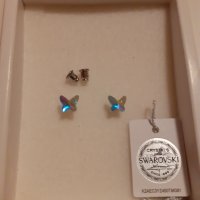 Swarovski пеперудки обеци, снимка 5 - Обеци - 35696113