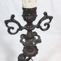 Ретро настолна месингова лампа , снимка 3 - Настолни лампи - 34511429