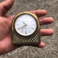 стар малък настолен часовник с латерна "EUROPA MUSIC ALARM", снимка 5 - Антикварни и старинни предмети - 44582406