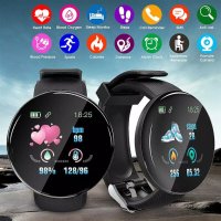 Смарт Часовник D18, Android, iOS/ Android, Bluetooth-Свързаност, Водоустойчив, Кръвно, Пулс, снимка 2 - Смарт часовници - 41203646