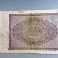 Райх банкнота - Германия - 100 000 марки | 1923г., снимка 4 - Нумизматика и бонистика - 40901673