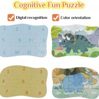 Нов комплект Дървени пъзели Животни образователна играчка за деца 3+, снимка 4 - Образователни игри - 34059965