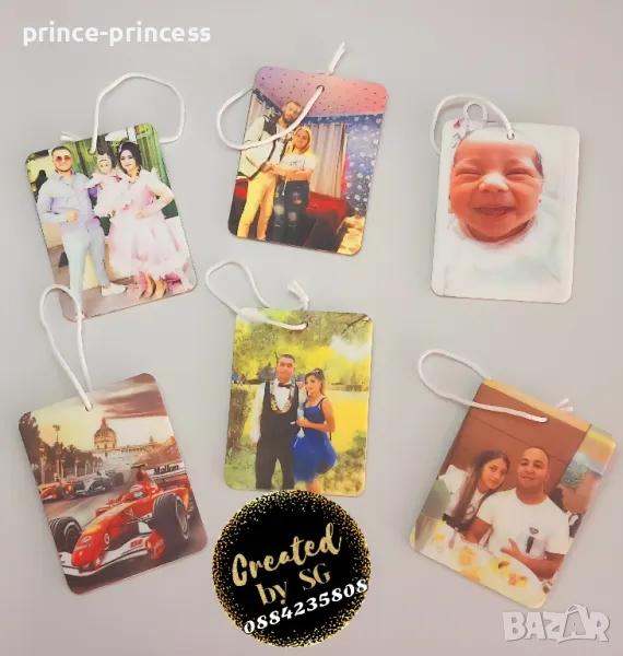 Ароматизатор за кола със снимка, картинка или текст по твой избор , снимка 1