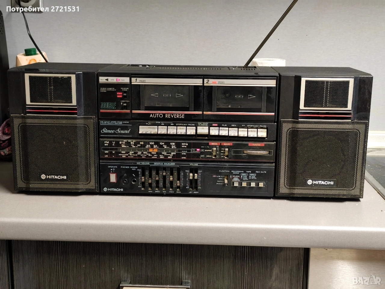 Радиокасетофон Hitachi TRK-W550E , снимка 1