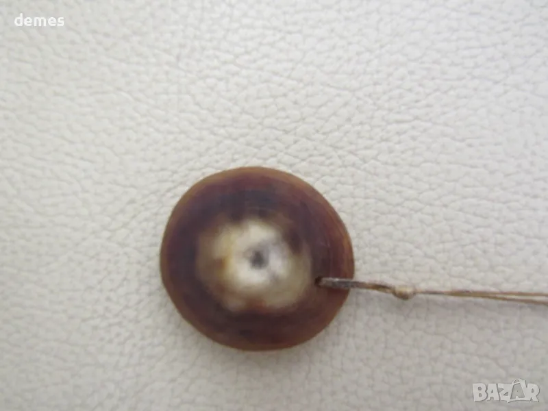 Колие с рог от благороден елен, Монголия, снимка 1