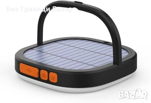 Нов Соларен фенер 2000 лумена с SOS и външна батерия power bank 5000mAh, снимка 1