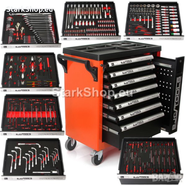 Професионална количка с инструменти – BJC – 7 пълни чекмеджета, снимка 1