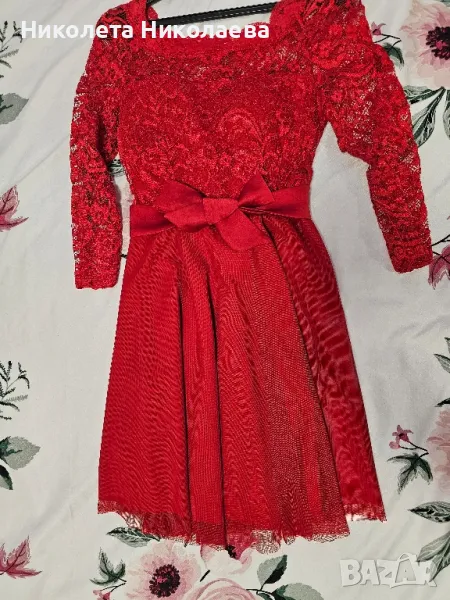 Дамска червена рокля , снимка 1
