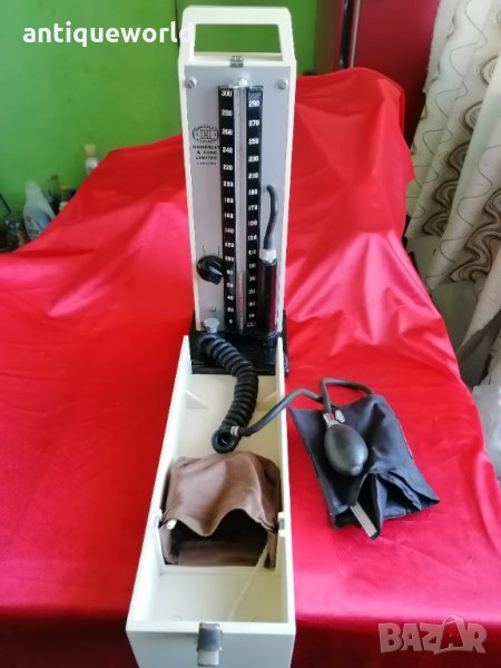 Старинен Рядък Медицински Живачен Апарат за Кръвно Налягане, снимка 1