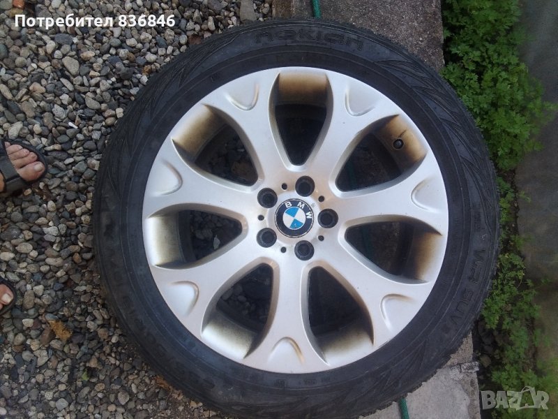 джанти с гуми 19цола БМВ Х5 9J X 19 ET 48 5X120 централен отвор 74.1 заедно с гумите , снимка 1